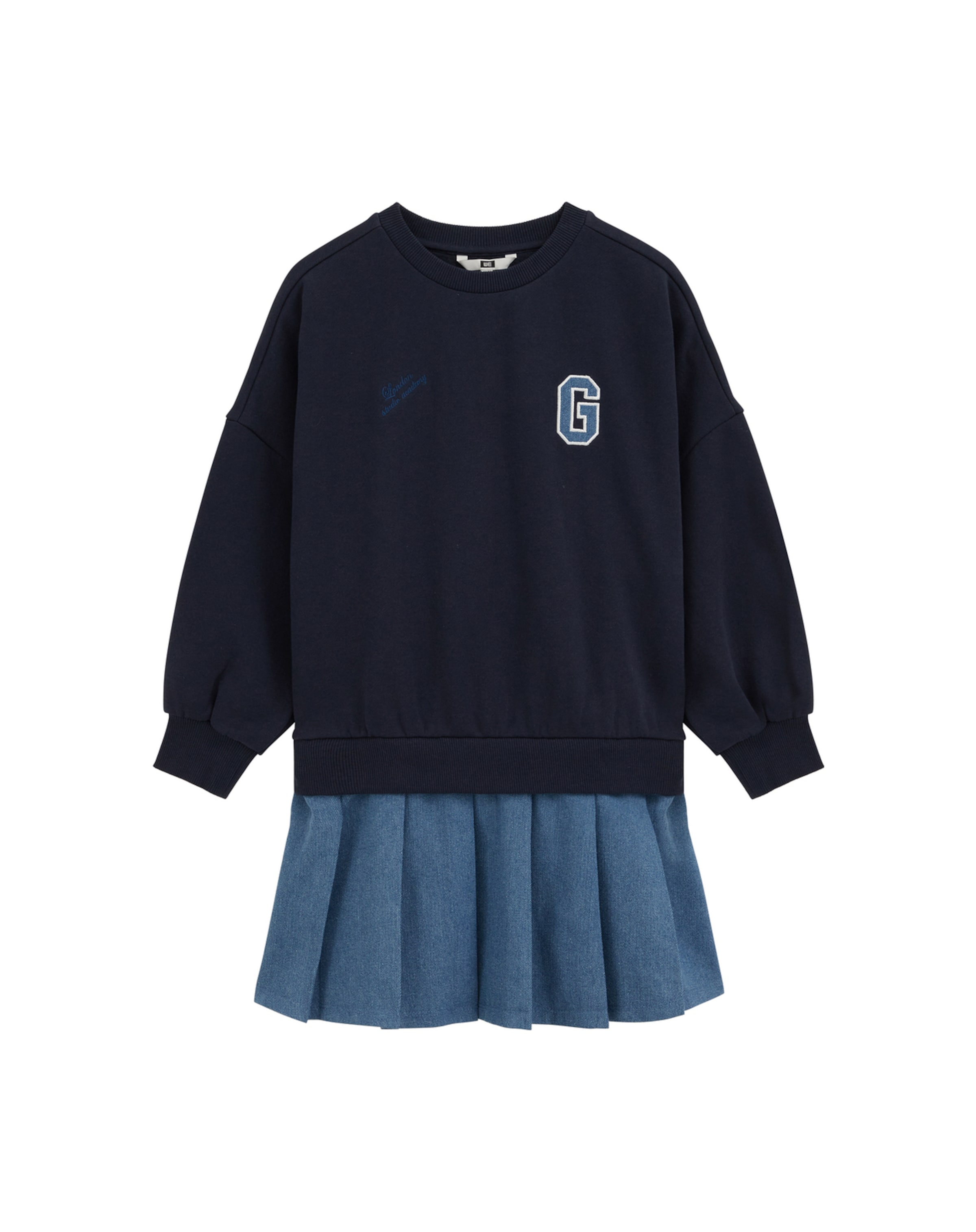 WE Fashion Jurk in Blauw: voorkant