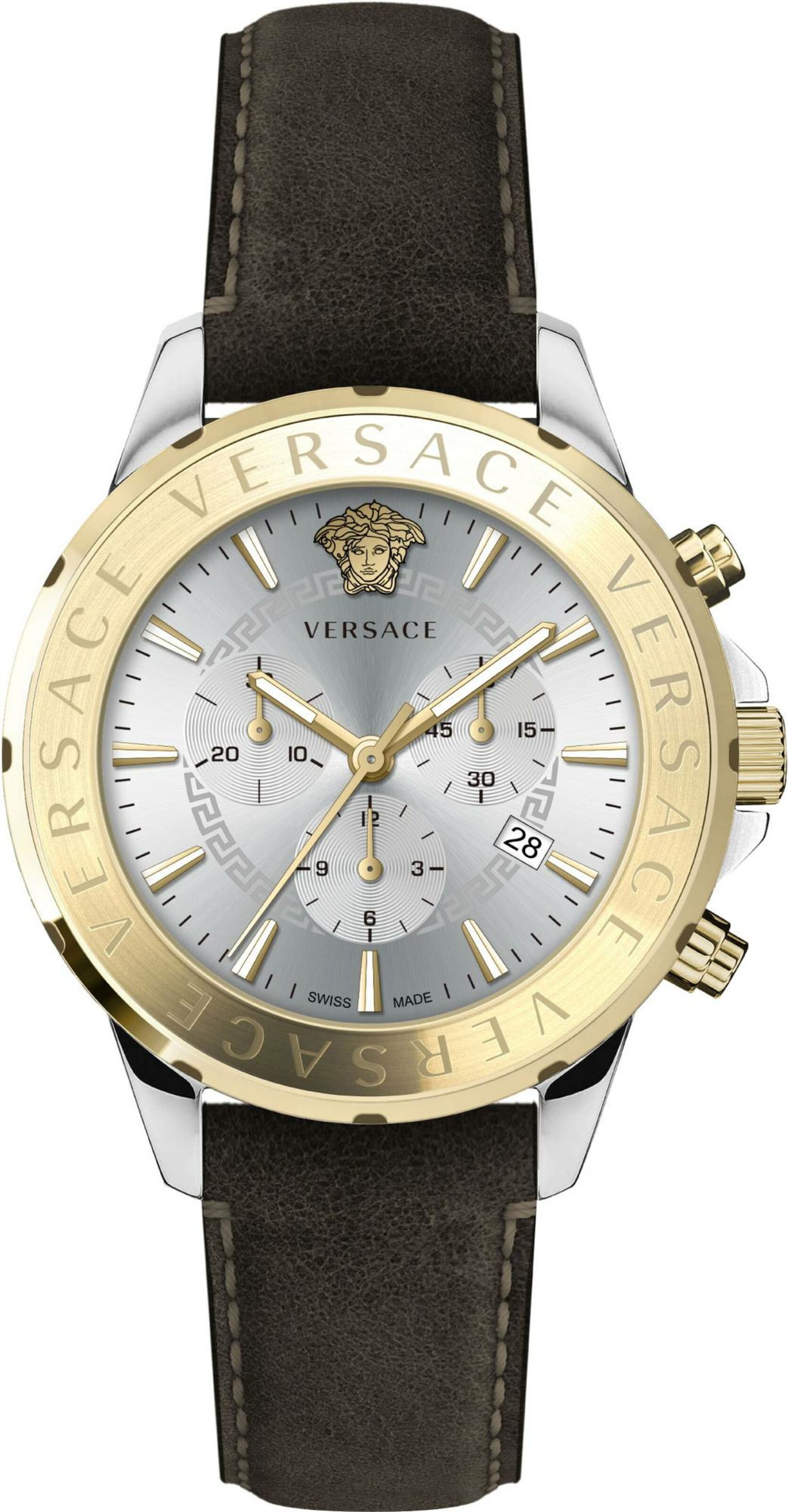 VERSACE Analoguhr in Silber: Vorderseite