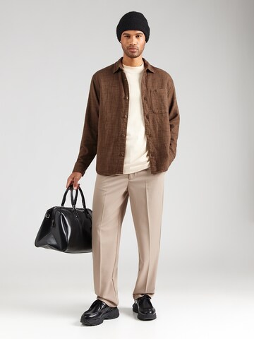 Abercrombie & Fitch Tavaline suurus Triiksärk, värv pruun