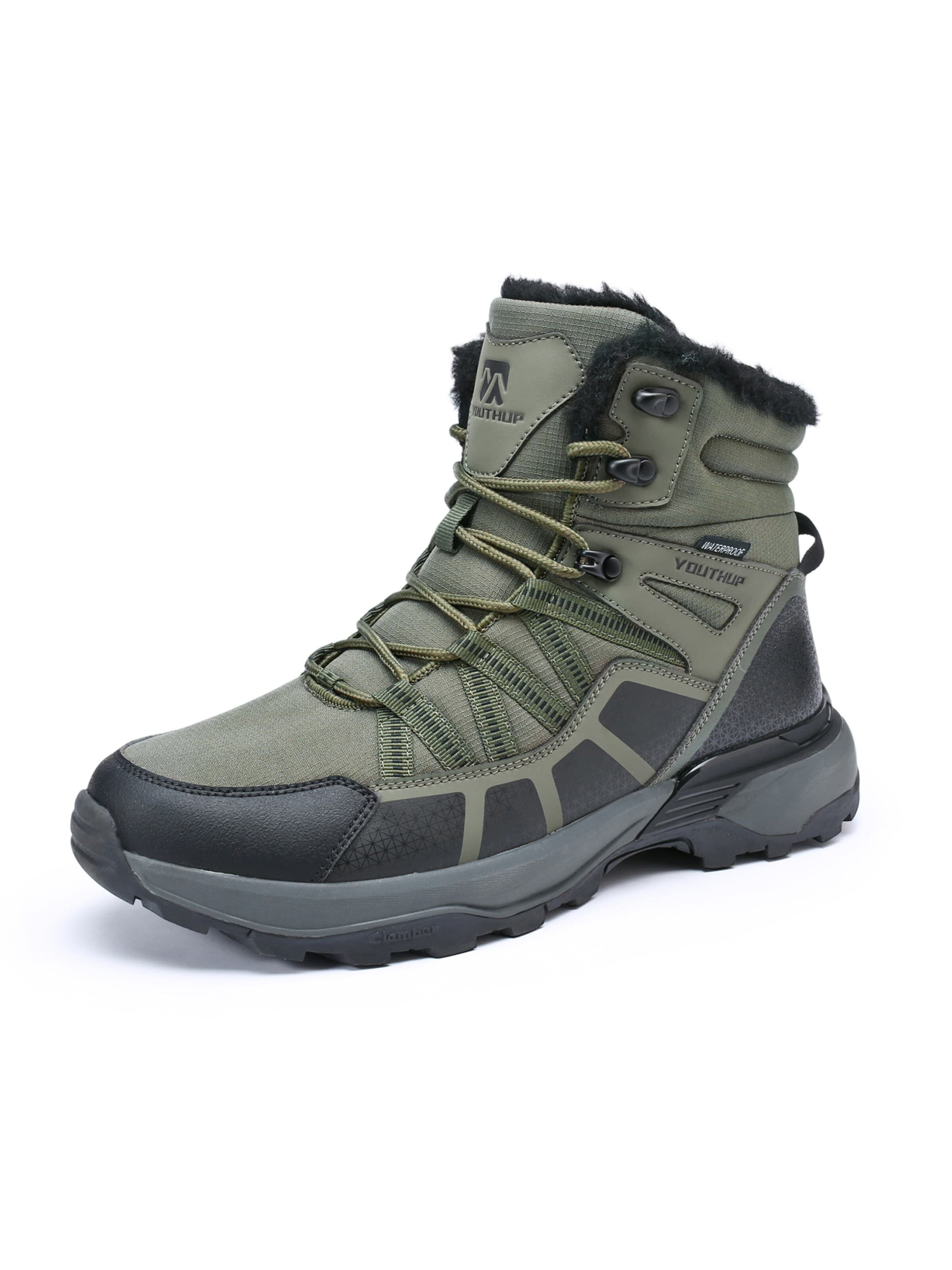 YOUTHUP Snow Boots 'Trittfest' in Green: front