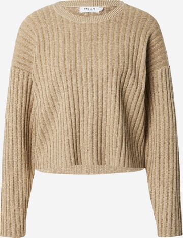 Pull-over 'Elleva' MSCH COPENHAGEN en beige : devant