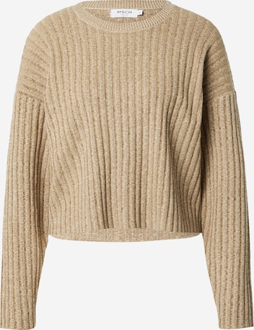 Pullover 'Elleva' di MSCH COPENHAGEN in beige: frontale