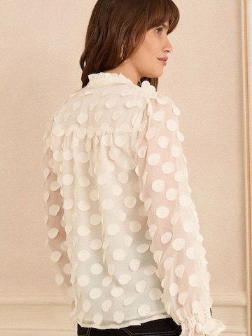 love & roses Bluzka w kolorze biały