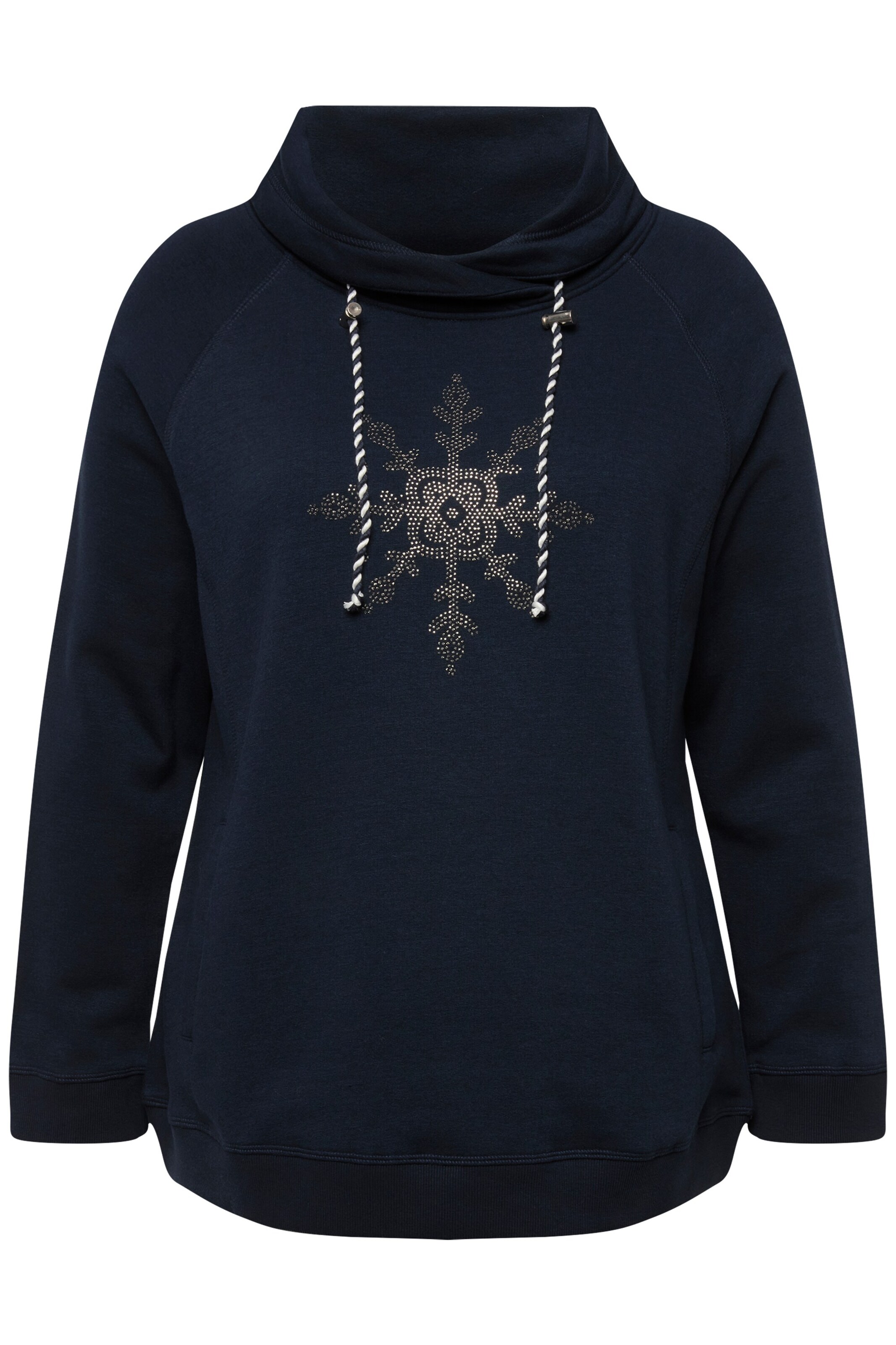 Ulla Popken Sweatshirt in Blauw: voorkant