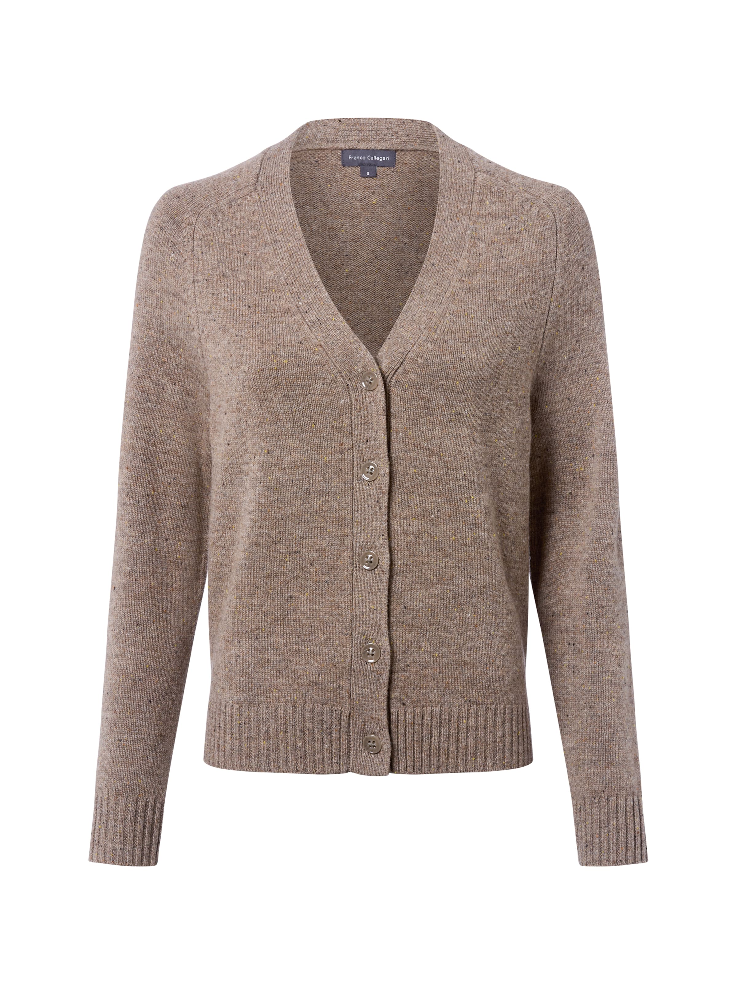 Franco Callegari Gebreid vest in Beige: voorkant