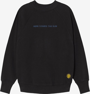 Sweat-shirt 'HERE COMES THE SUN' Thinking MU en noir : devant