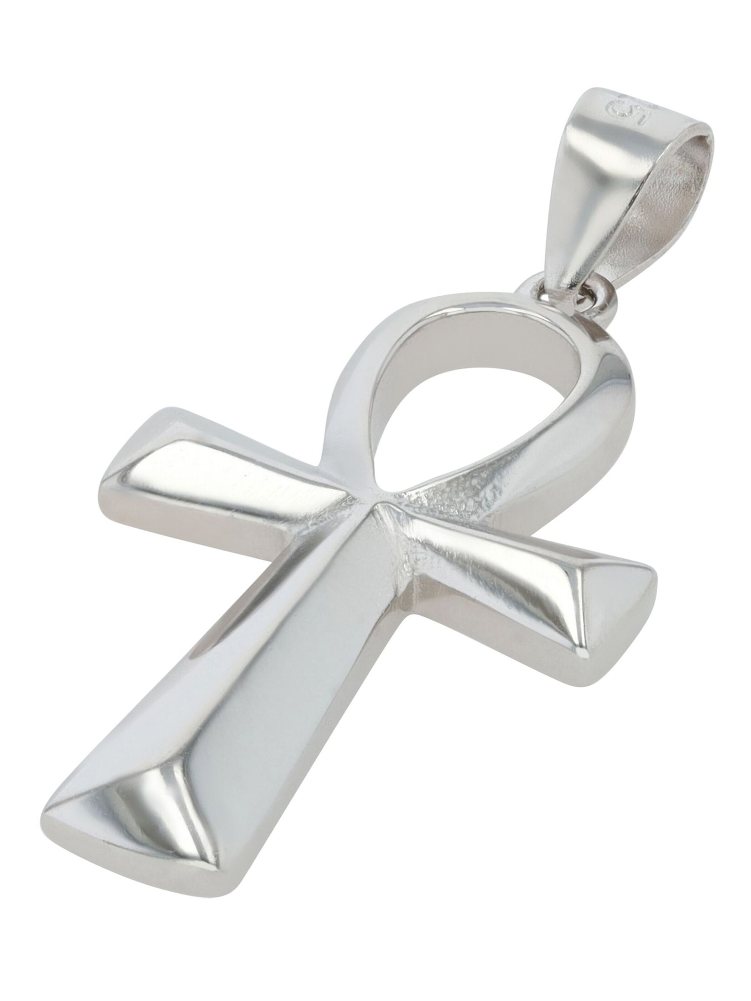 Akzent Pendant '"Ankh Pure" aus 925 Sterlingsilber, rhodiniert, langlebig' in Silver: front