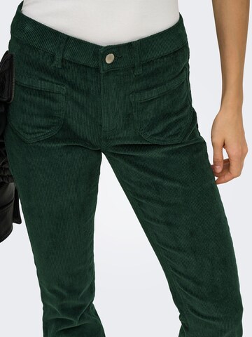 ONLY Flared Trousers 'GLOBAL' in Green
