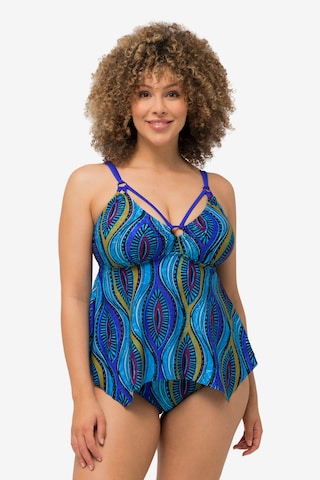 Ulla Popken Bustier Tankini in Gemengde kleuren: voorkant