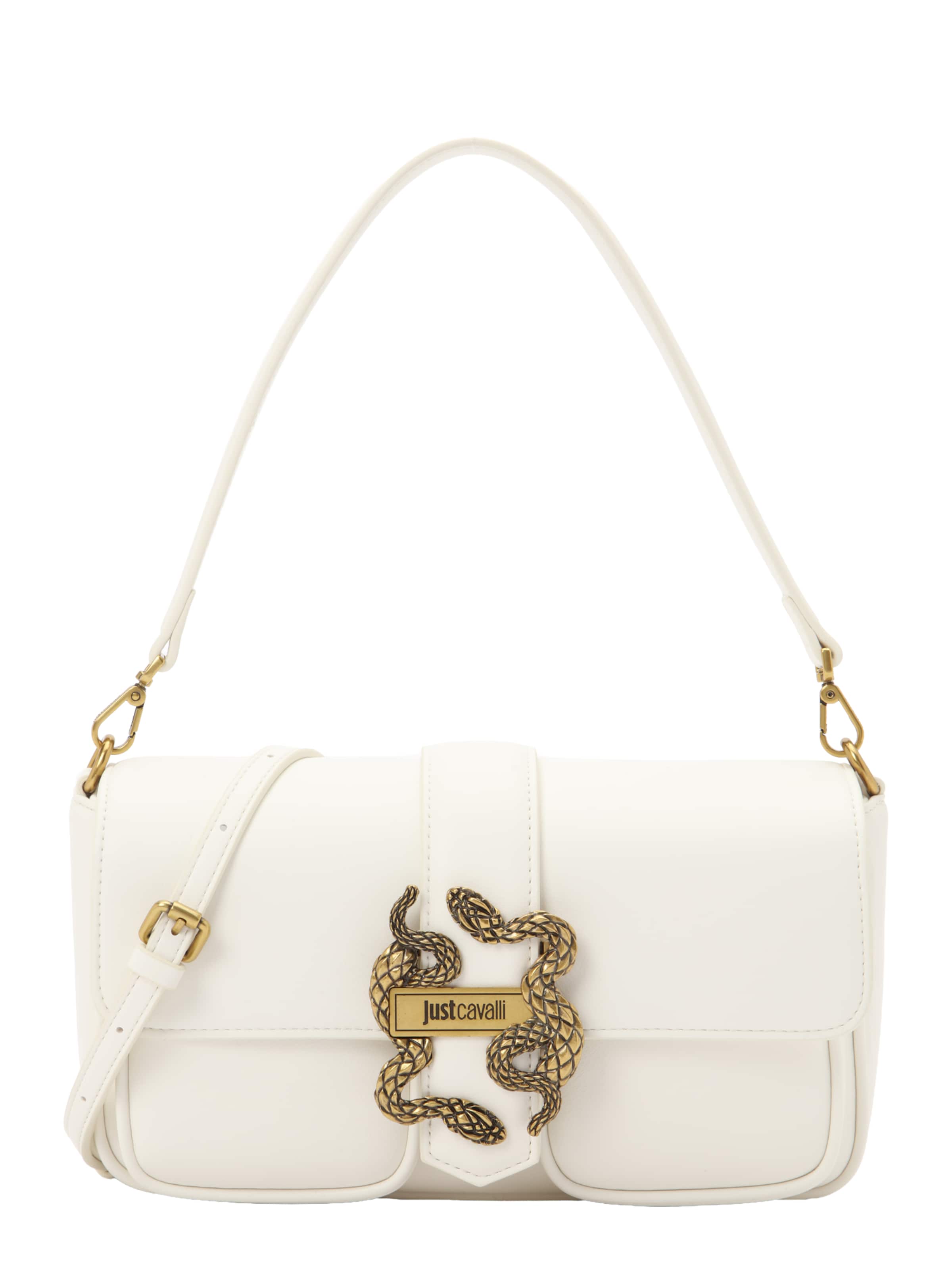 Borsa a spalla 'ICONIC' di Just Cavalli in bianco: frontale