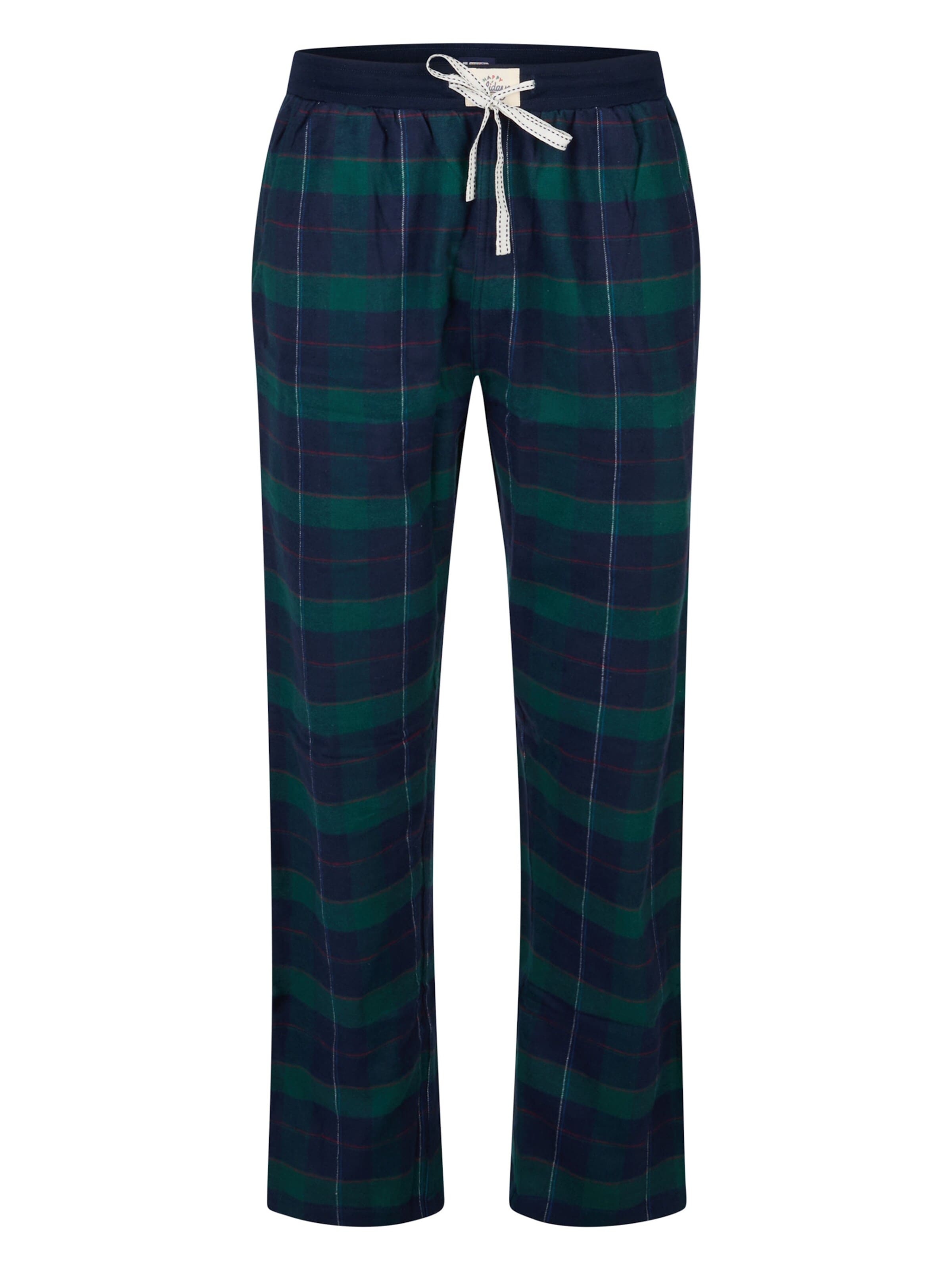 Happy Shorts Pajama Pants in Green: front