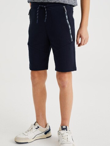 WE Fashion Slimfit Shorts in Blau: Vorderseite