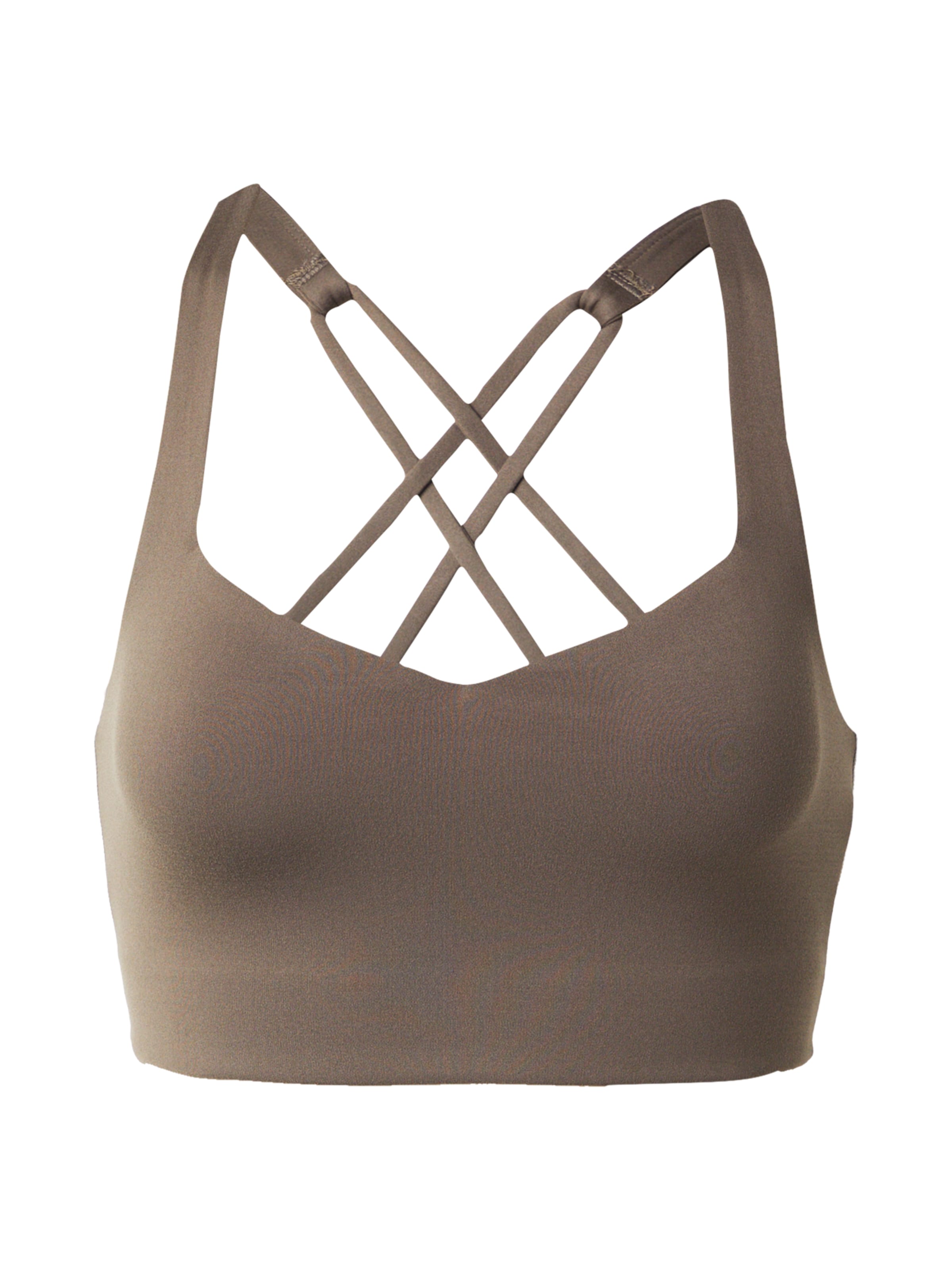 Girlfriend Collective Õlapaelteta topp Spordirinnahoidja 'Float Riley Sweetheart', värv pruun: eest vaates