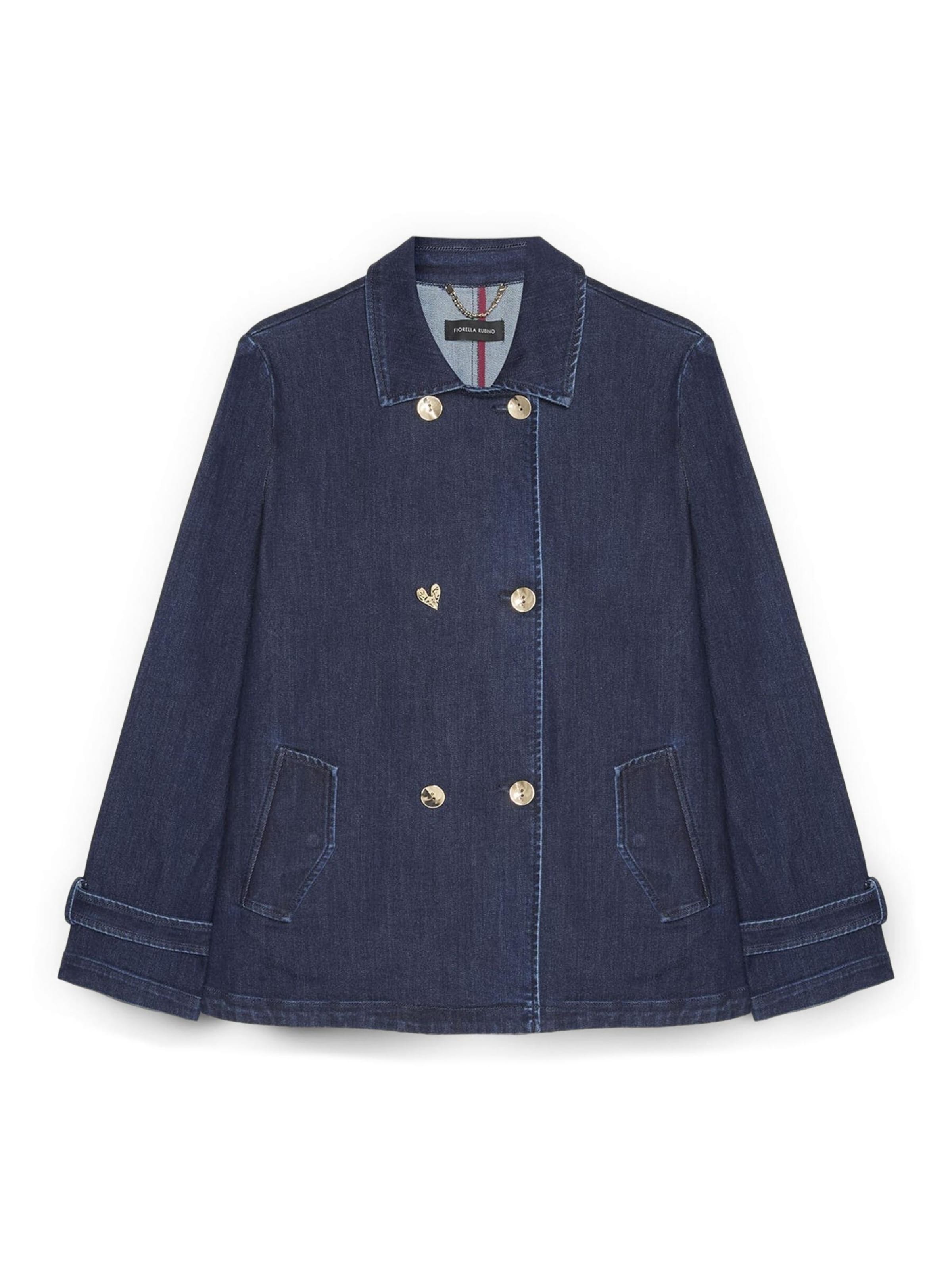 Fiorella Rubino Wintermantel in Blauw: voorkant