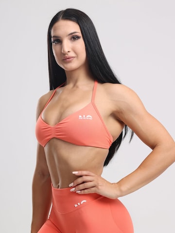 neverover - Bustier Sujetador deportivo 'Hue Minimal Strappy Bra' en naranja: frente