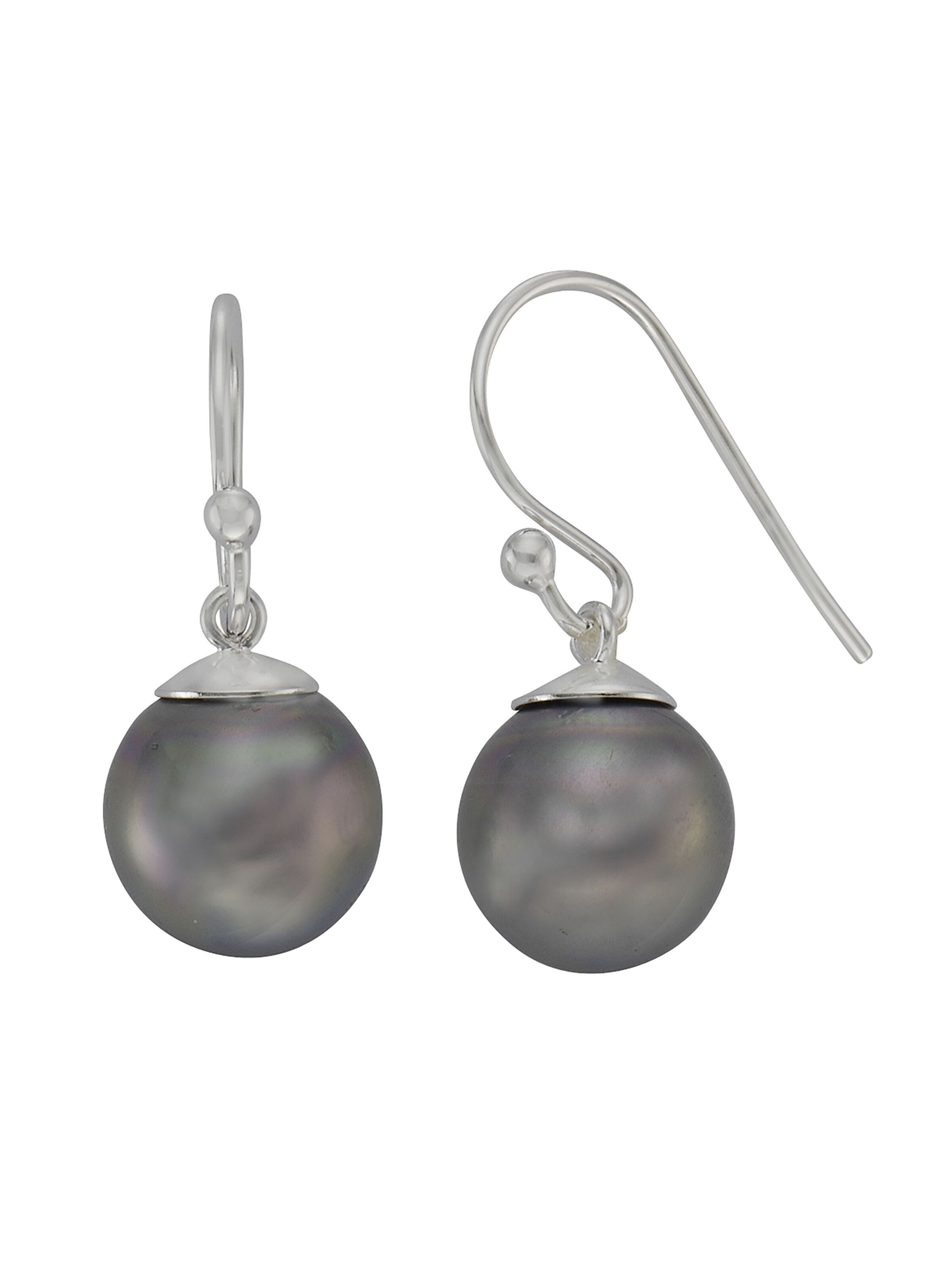 Zeeme Earrings in Grey: front