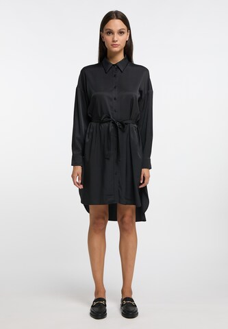 RISA Shirt dress in Black: front