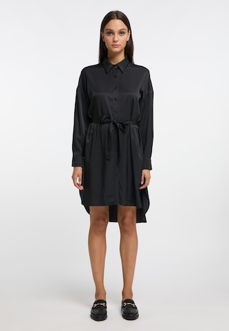 RISA Платье-рубашка в Черный: спереди