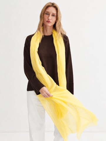 Écharpe SILK & CASHMERE en jaune : devant