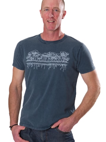 Life-Tree Shirt 'Fairwear Organic  Mirror' in Blau