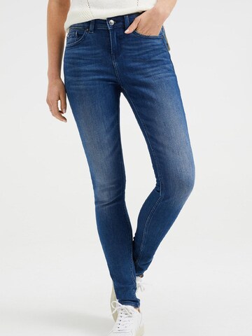 WE Fashion Skinny Jeans in Blauw: voorkant