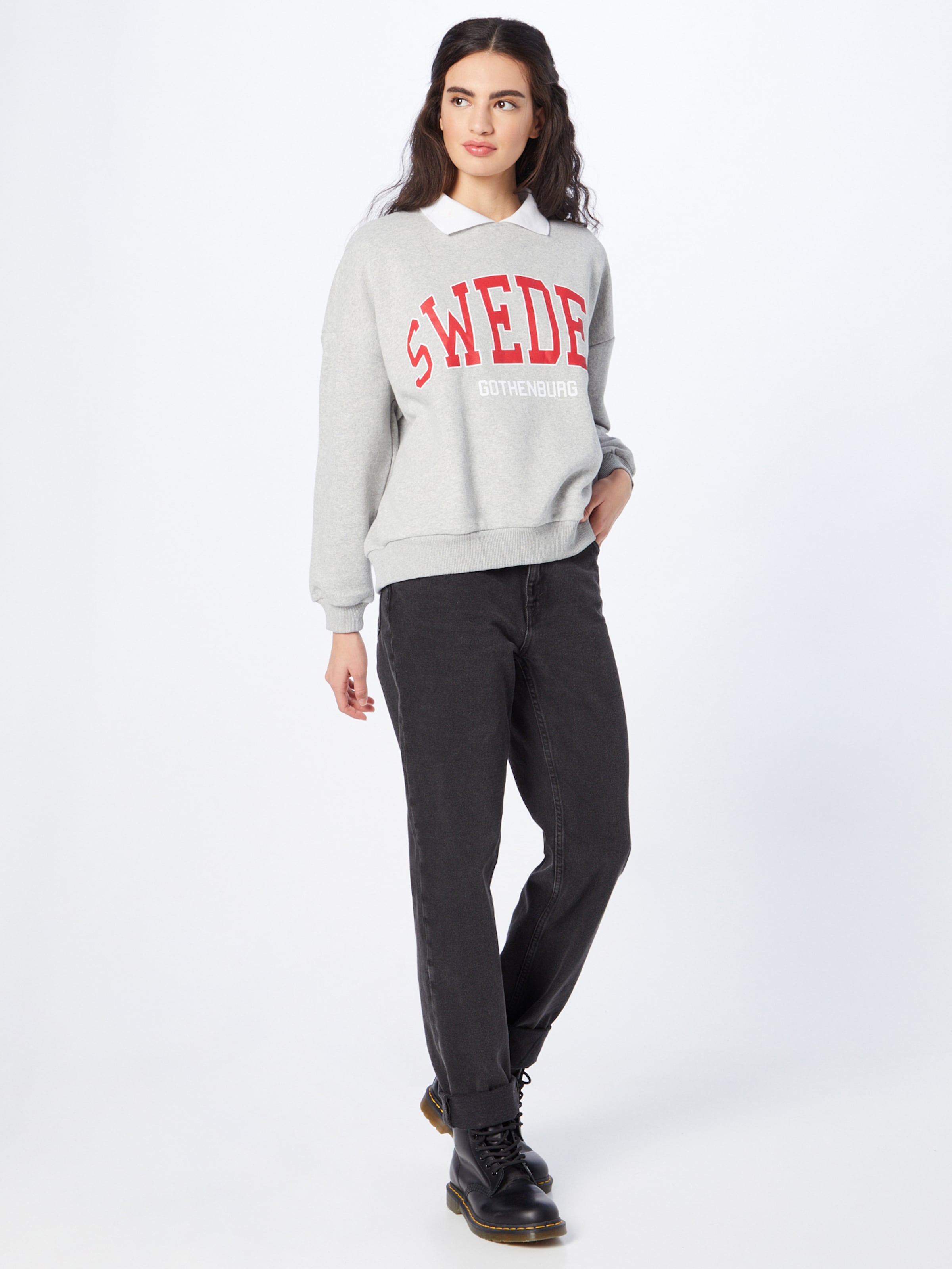Frauen Sweat Koton Sweatshirt in Graumeliert - FL62960 Frauen Sweat Koton Sweatshirt in Graumeliert - FL62960