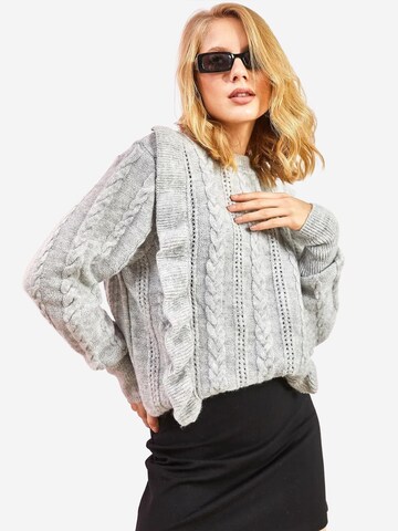 Bianco Lucci Pullover in Grau