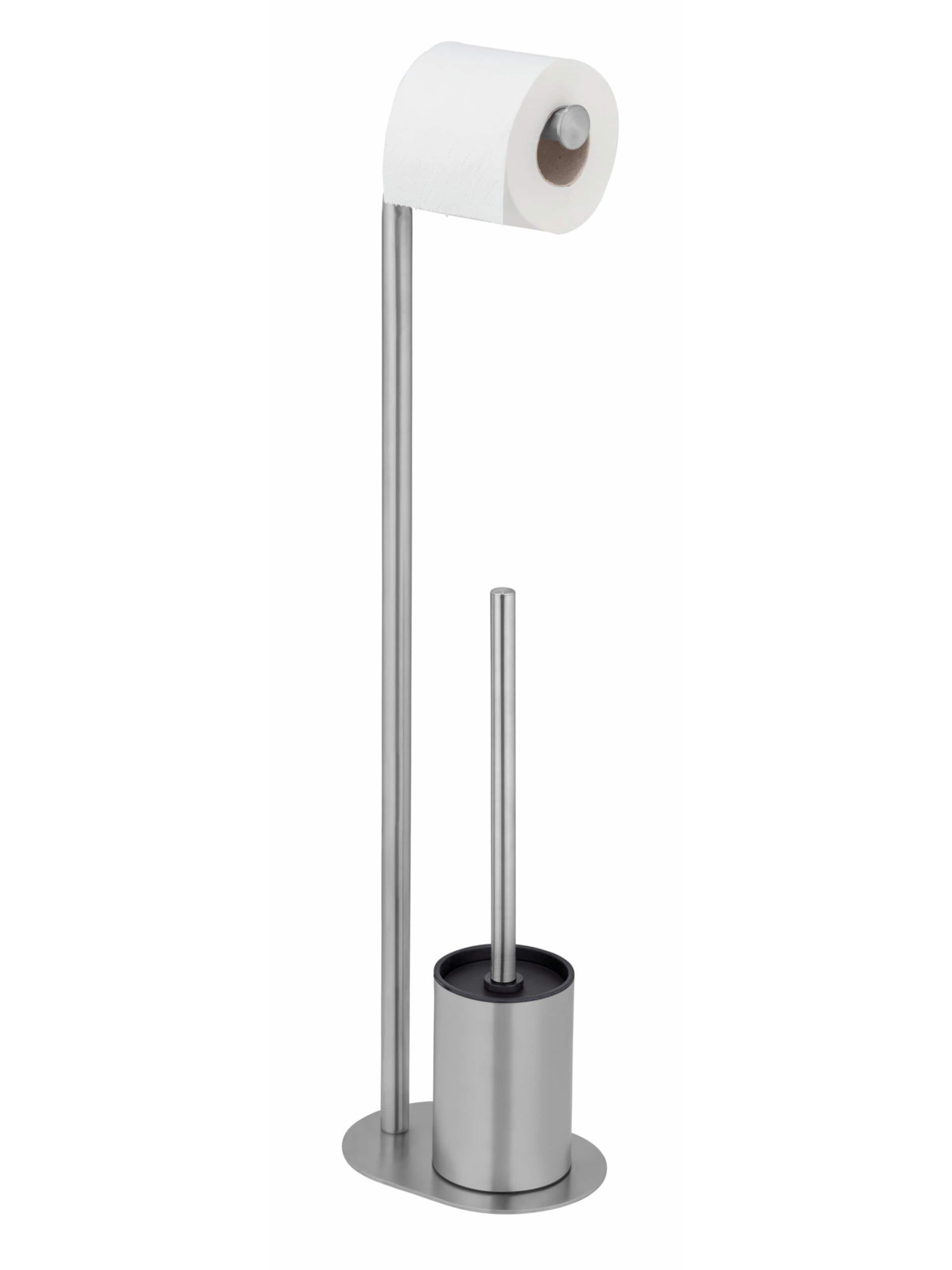 Wenko Stand WC-Garnitur 'Levante' in Silber