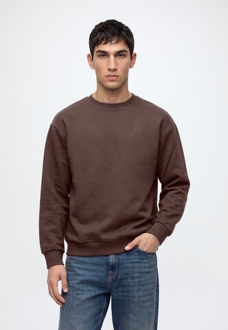 QS - Sweatshirt em castanho: frente