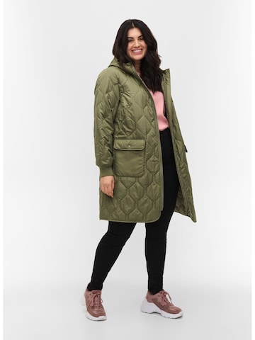 Zizzi Between-Season Jacket in Green