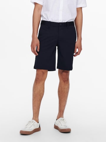 Only & Sons Regular Shorts 'Mark' in Blau: predná strana