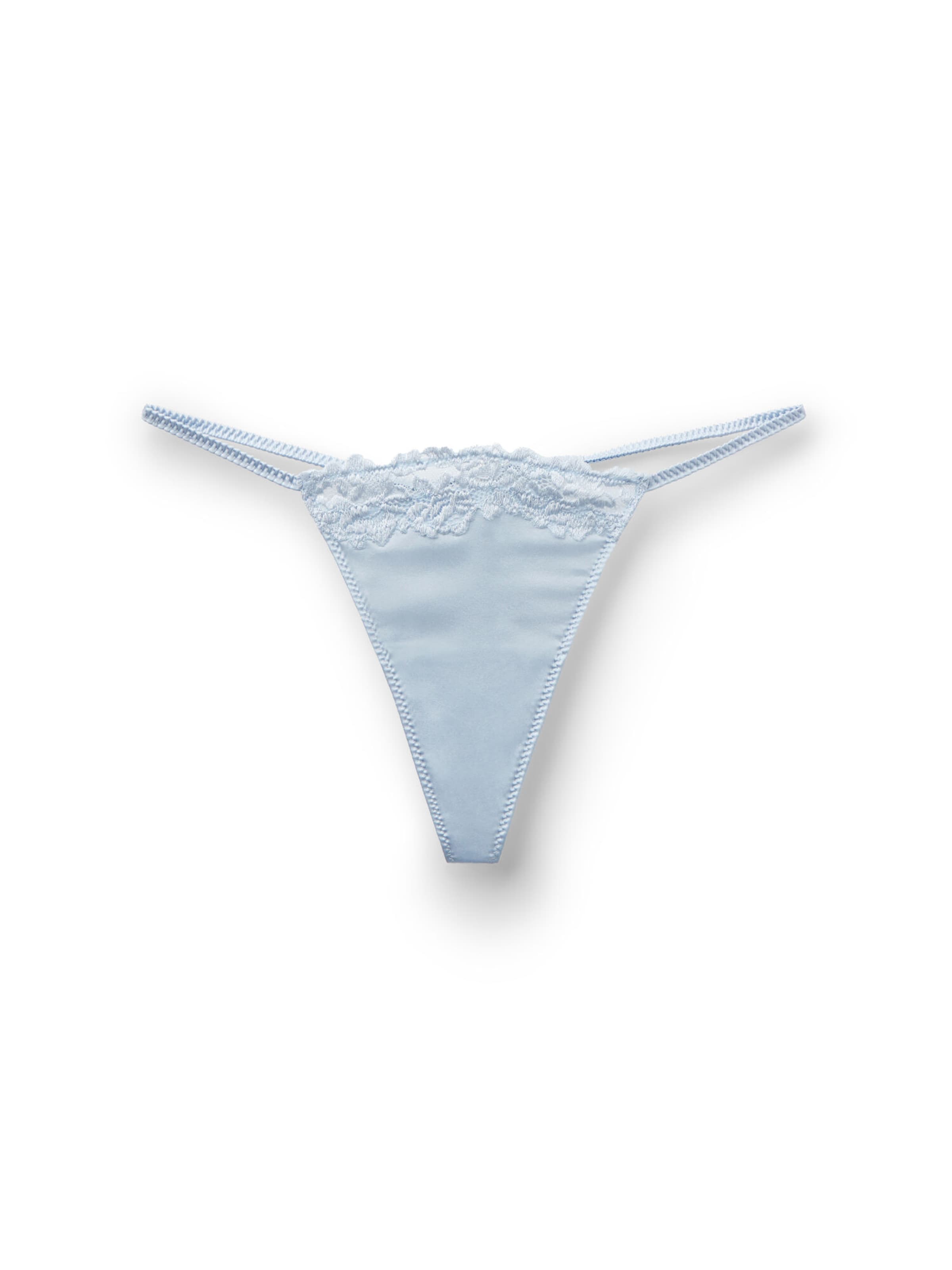 INTIMISSIMI Thong 'Silky Flowers' in Blue: front