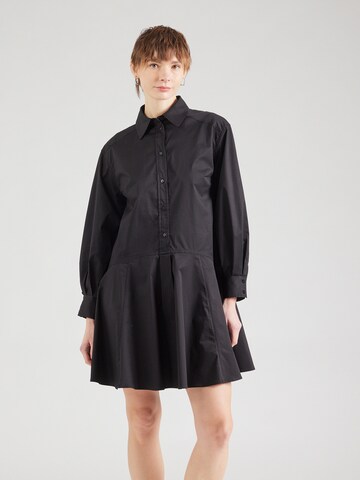 Abito camicia di co'couture in nero: frontale