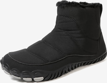 DOTALES Schnürstiefel 'DOTALES - WarmStep Barfußschuhe' in Schwarz: Vorderseite
