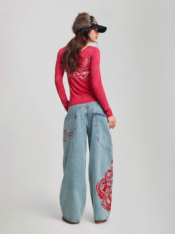 Ed Hardy Loose fit Jeans 'Dragon' in Blue