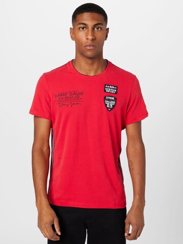 CAMP DAVID Shirt 'Ocean´s Seven I' in Red: front