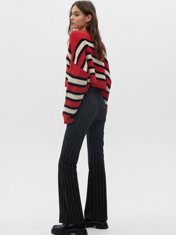 Pull&Bear Flared Pants in Black