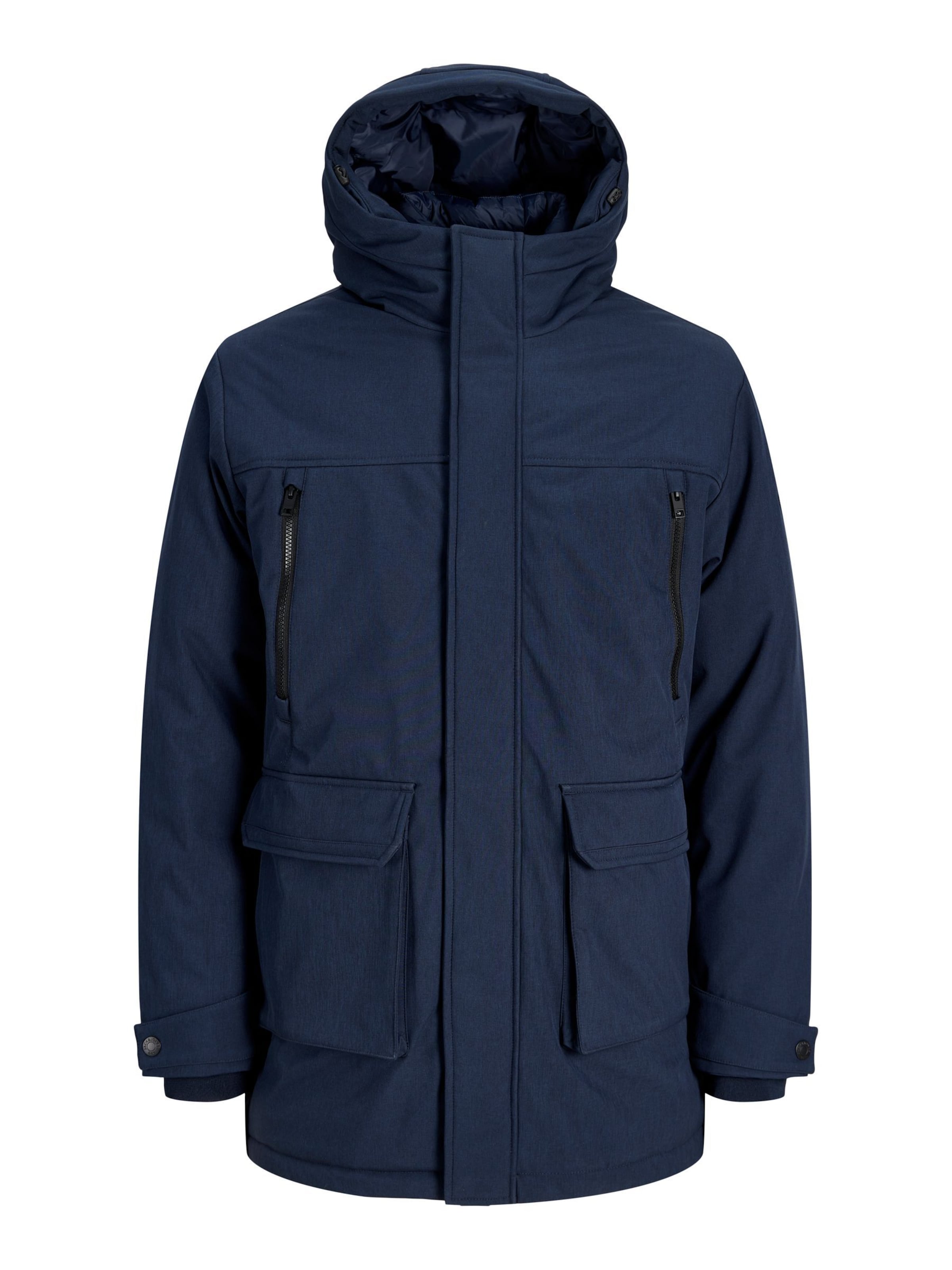 JACK & JONES Tussenparka 'JJClark' in Blauw: voorkant