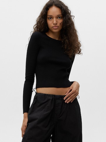 Pull&Bear Shirt in Zwart: voorkant