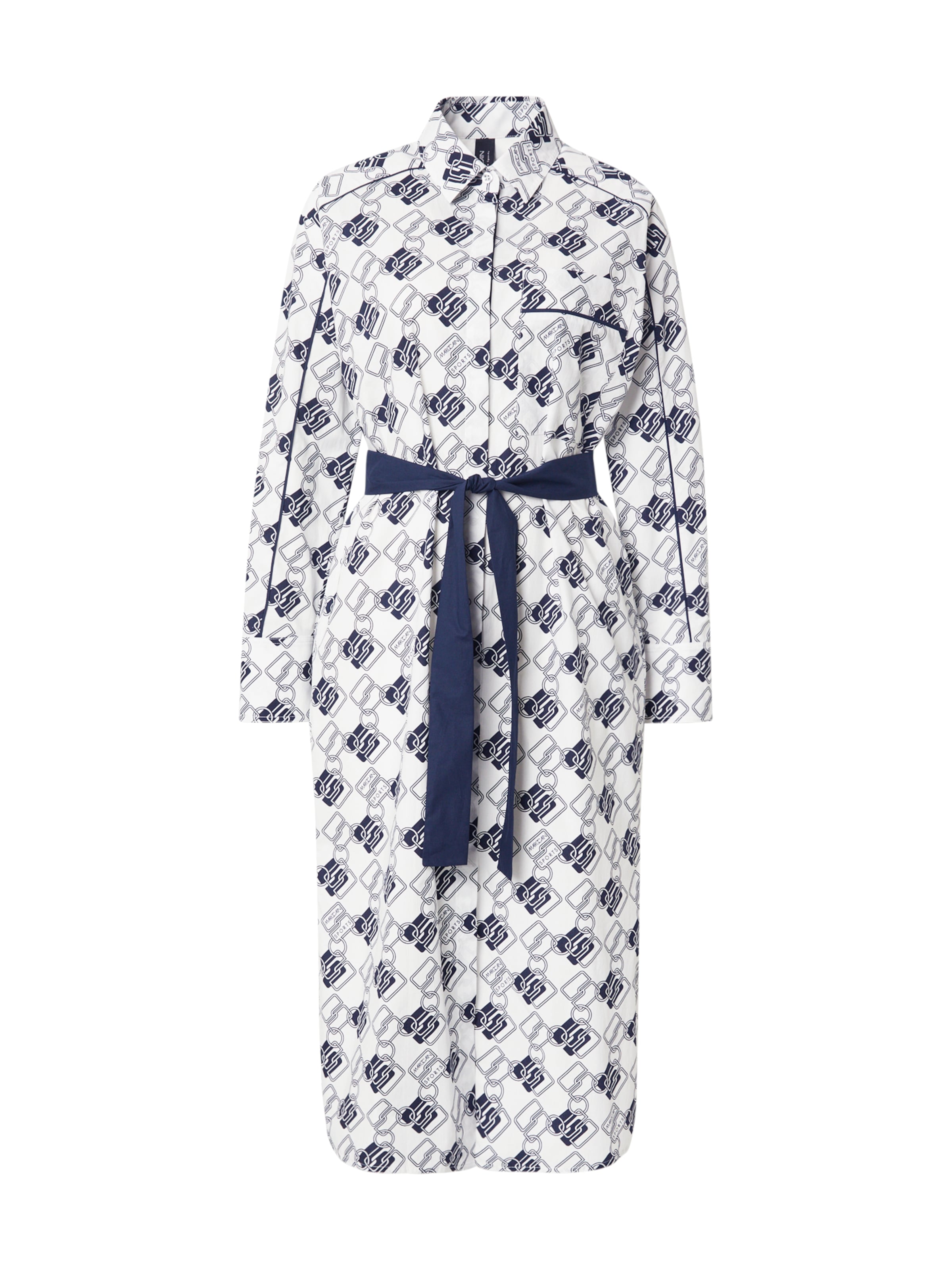 Marc Cain Рокля тип риза в бяло: отпред