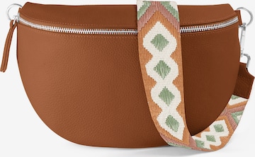 lePelou Gürteltasche 'JUNA large' in Braun: Vorderseite