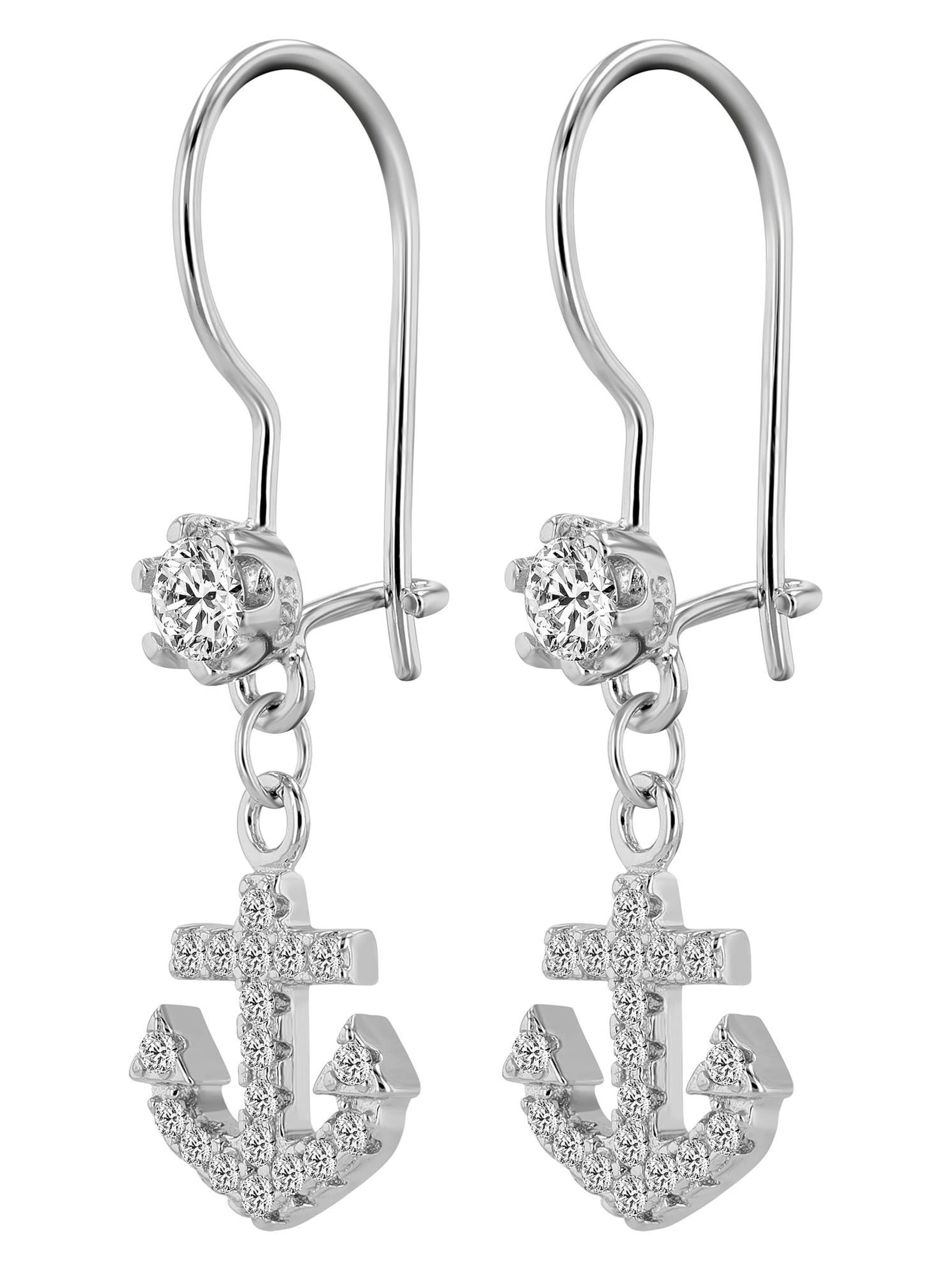 Akzent Earrings 'Marina, 925 Sterlingsilber, langlebig' in Silver: front