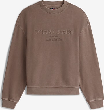 Tommy Jeans Sweatshirt '90S NEW CLASSIC' in Bruin: voorkant