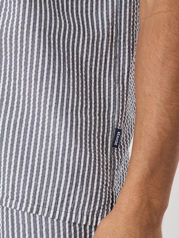 Coupe regular Chemise 'Seersucker' Seaside en bleu