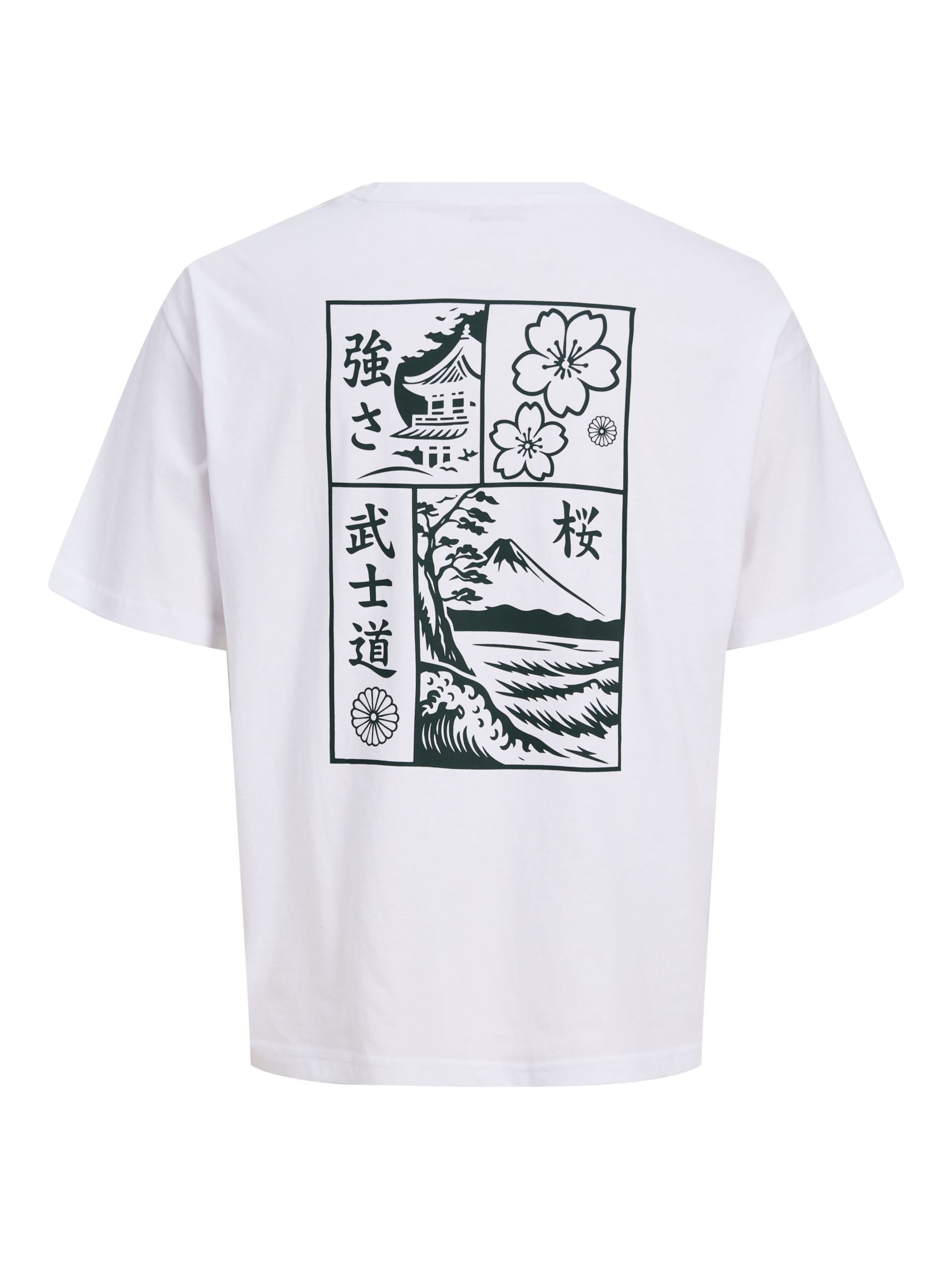 T-Shirt 'JJDYLAN' JACK & JONES en blanc