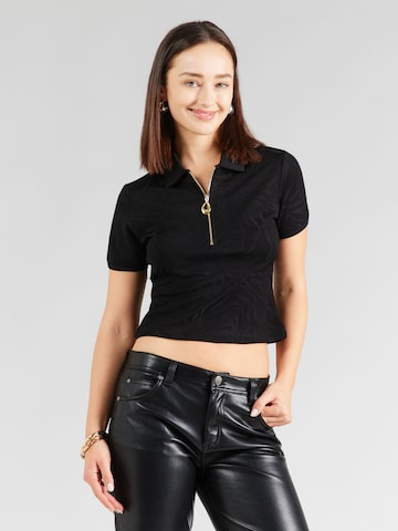 HUGO - Camisa 'Demetri' em preto: frente