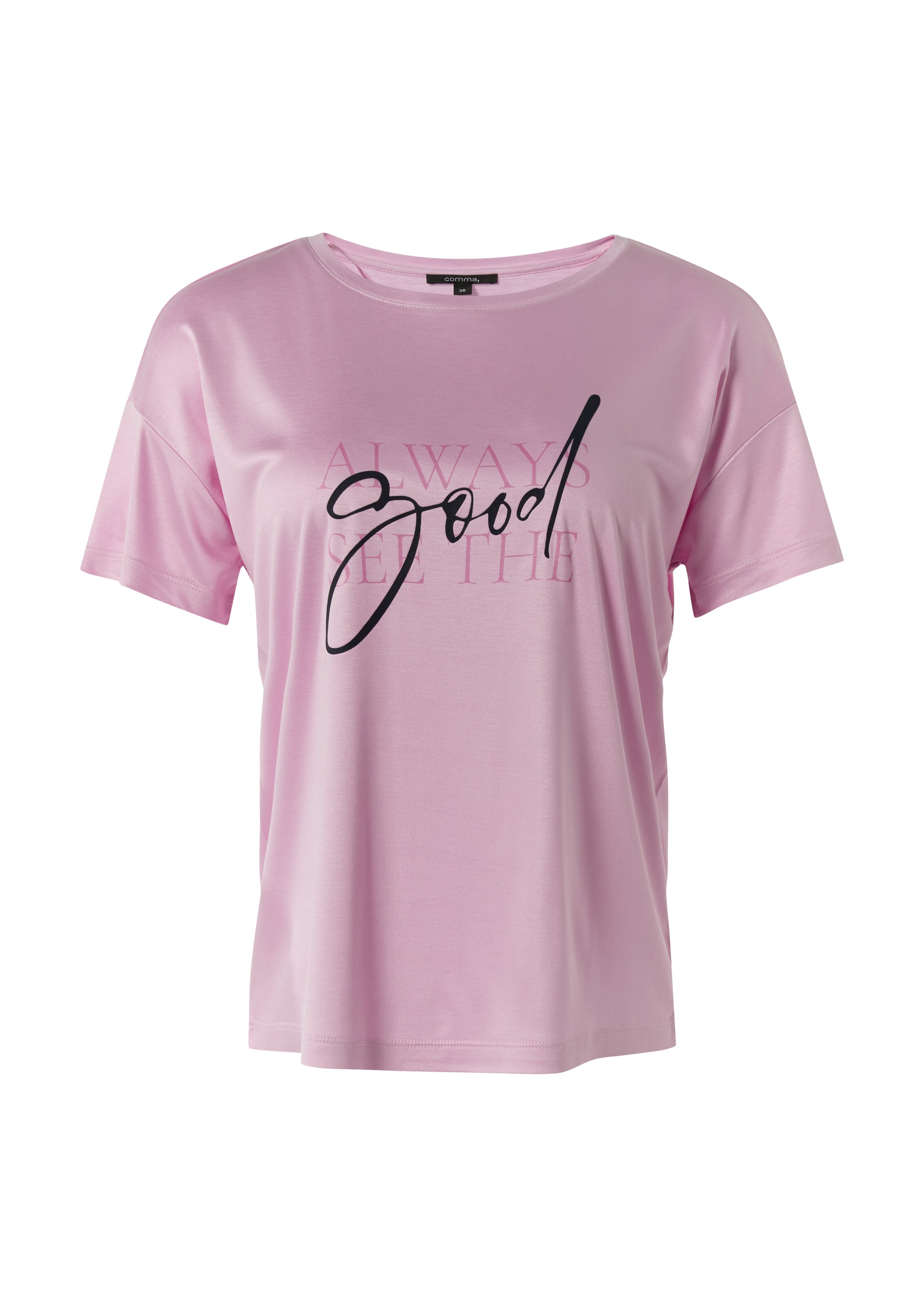T-shirt COMMA en rose : devant