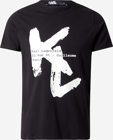 Karl Lagerfeld Тениска в черно: отпред