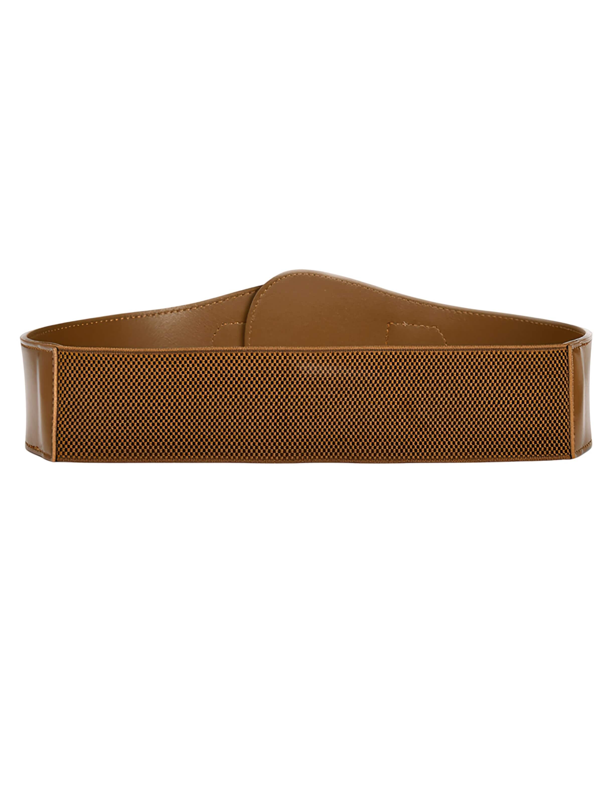 Magicshe Belt 'Breiter Taillengürtel Leder Elastisch' in Brown