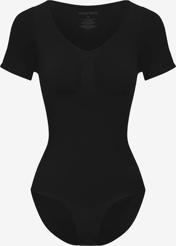 cfab Shapingbody 'T-Shirt Bodysuit Sculpting Shapewear mit Slip' in Zwart: voorkant